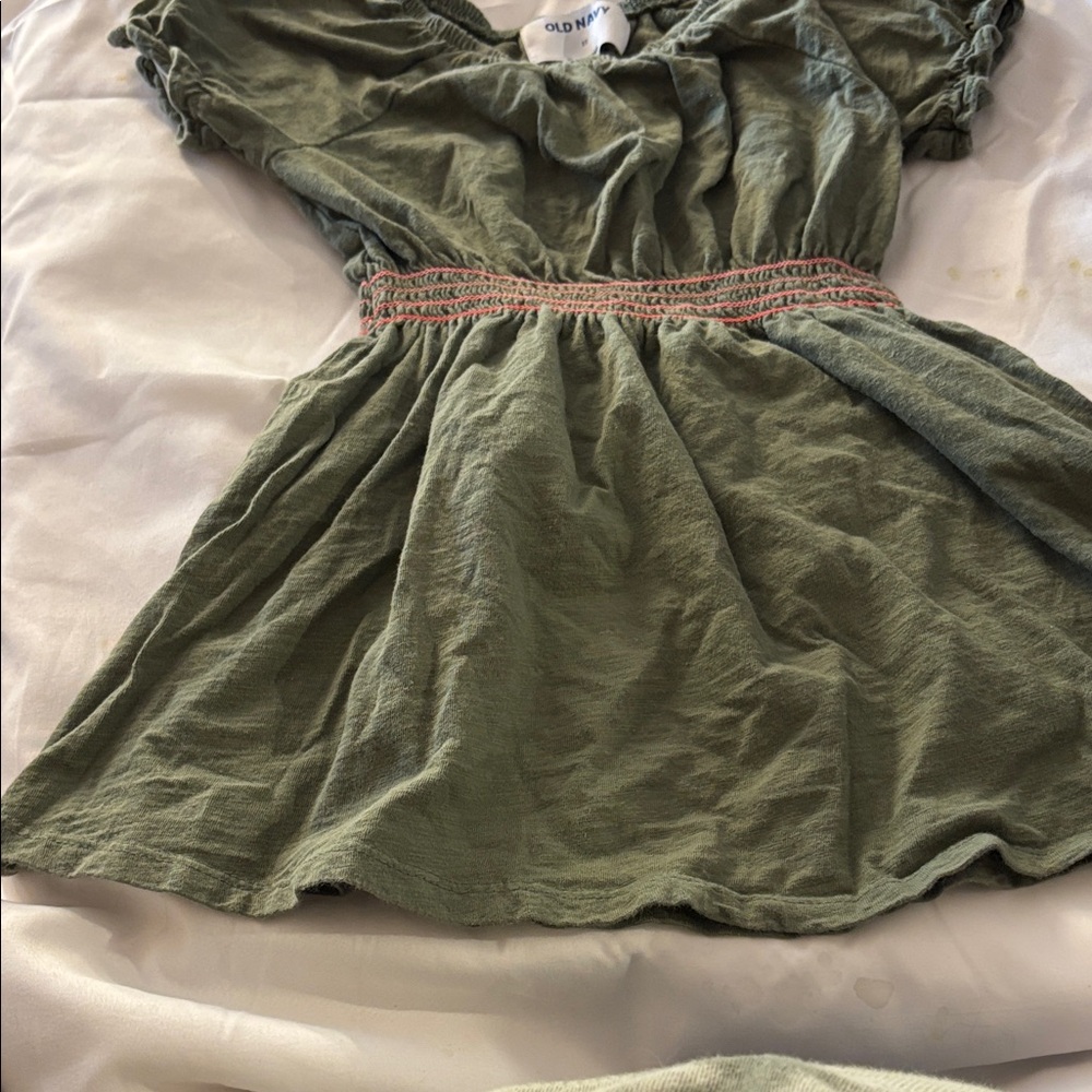 Old Navy Olive Green Kids Dress 3T